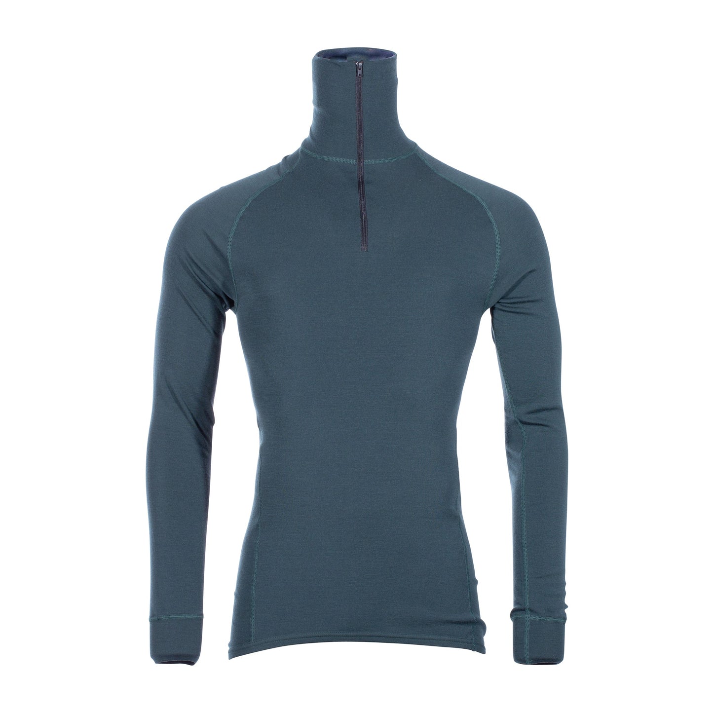 FJUN Shirt Classic Wool Zip Polo green