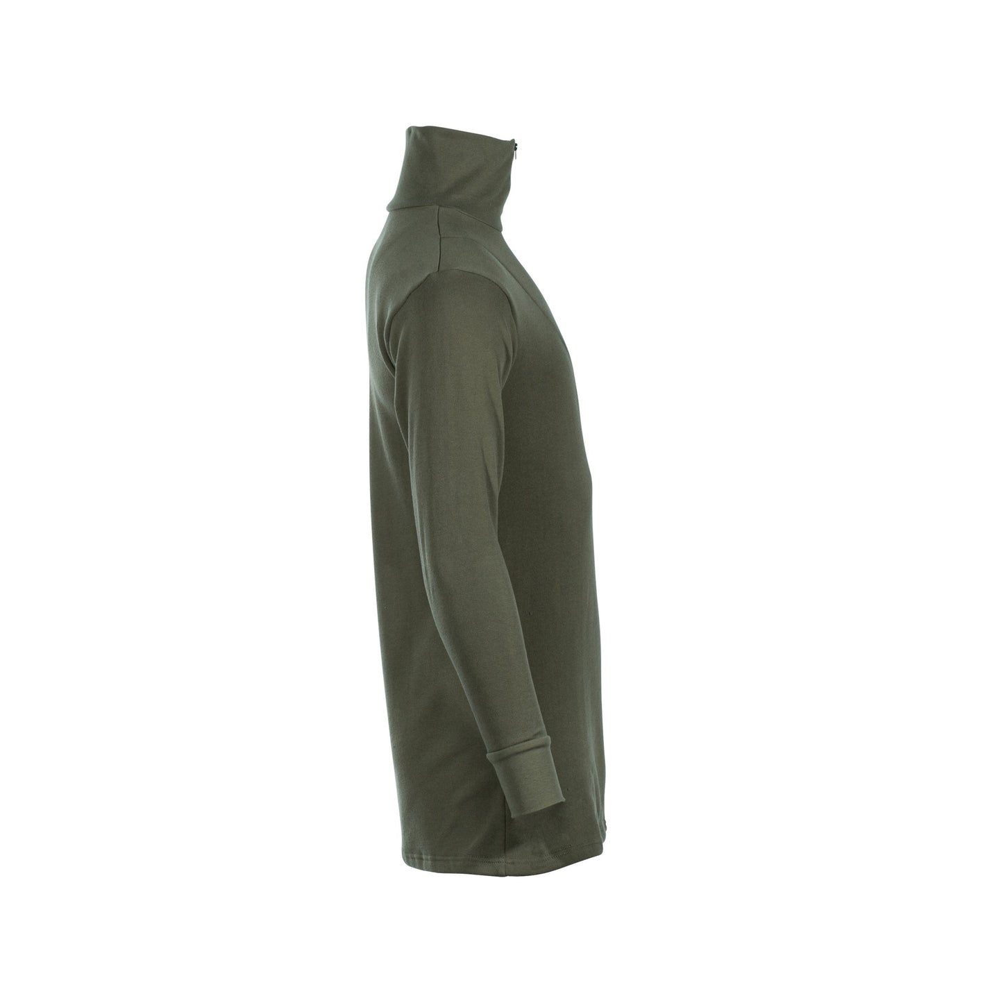 FJUN German Army Zip Polo Shirt Winter Version green