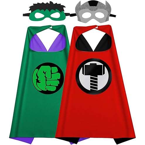 FJUN Costumes for use in children's dress up play Superhero Capes for Kids,Hero Capes and Masks