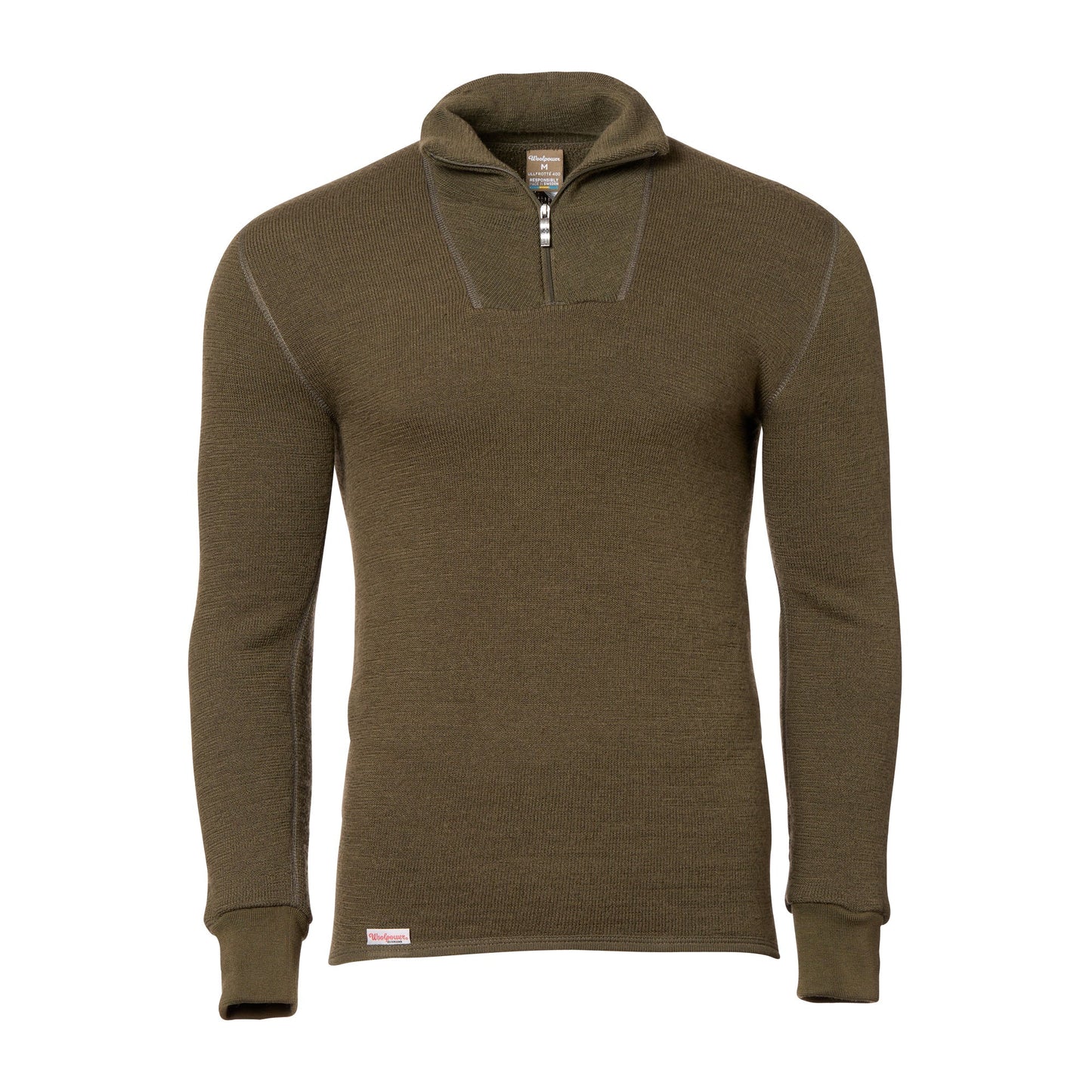 FJUN Zip Turtleneck 400 pine green