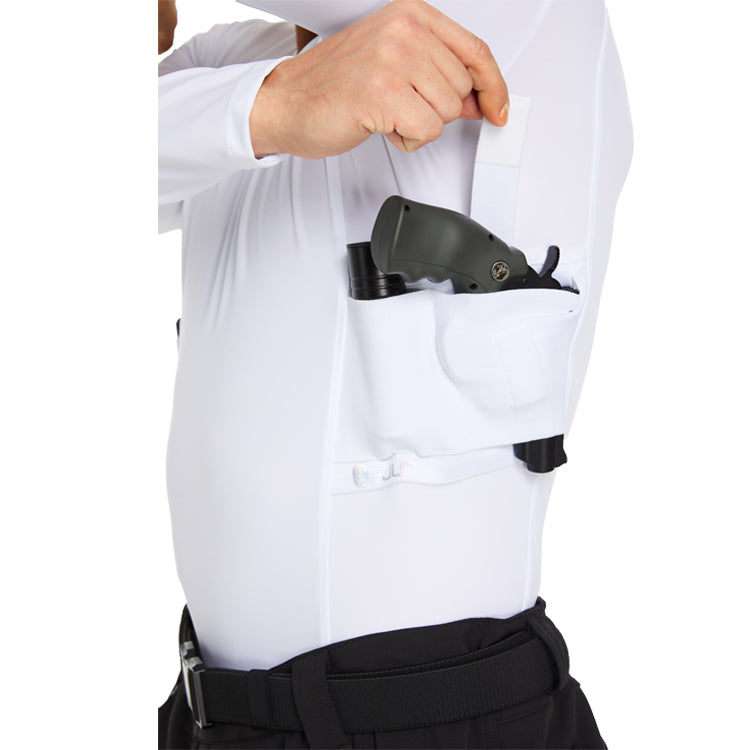 FJUN Men‘s Long Sleeve Concealed Carry V-Neck Tee