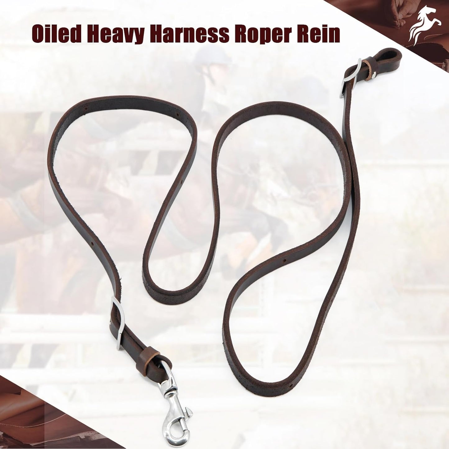 FJUN Horse Rope Bridle