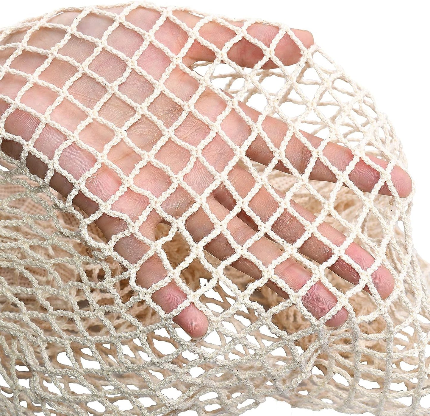 FJUN Premium Mesh Grocery Bags, Reusable Produce Bags, Long Handle Mesh Tote Bags