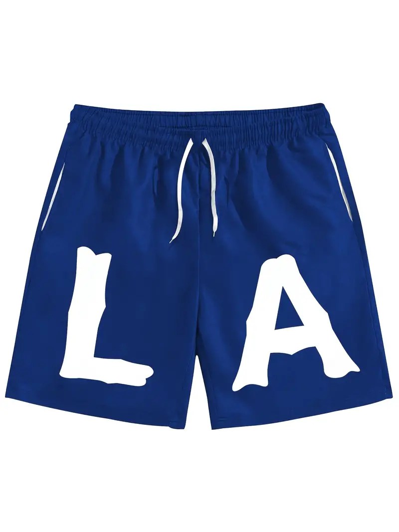 Pack de 2 shorts deportivos con letras para hombre