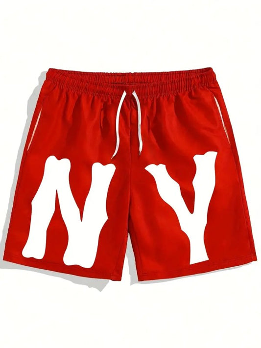 Pack de 2 shorts deportivos con letras para hombre