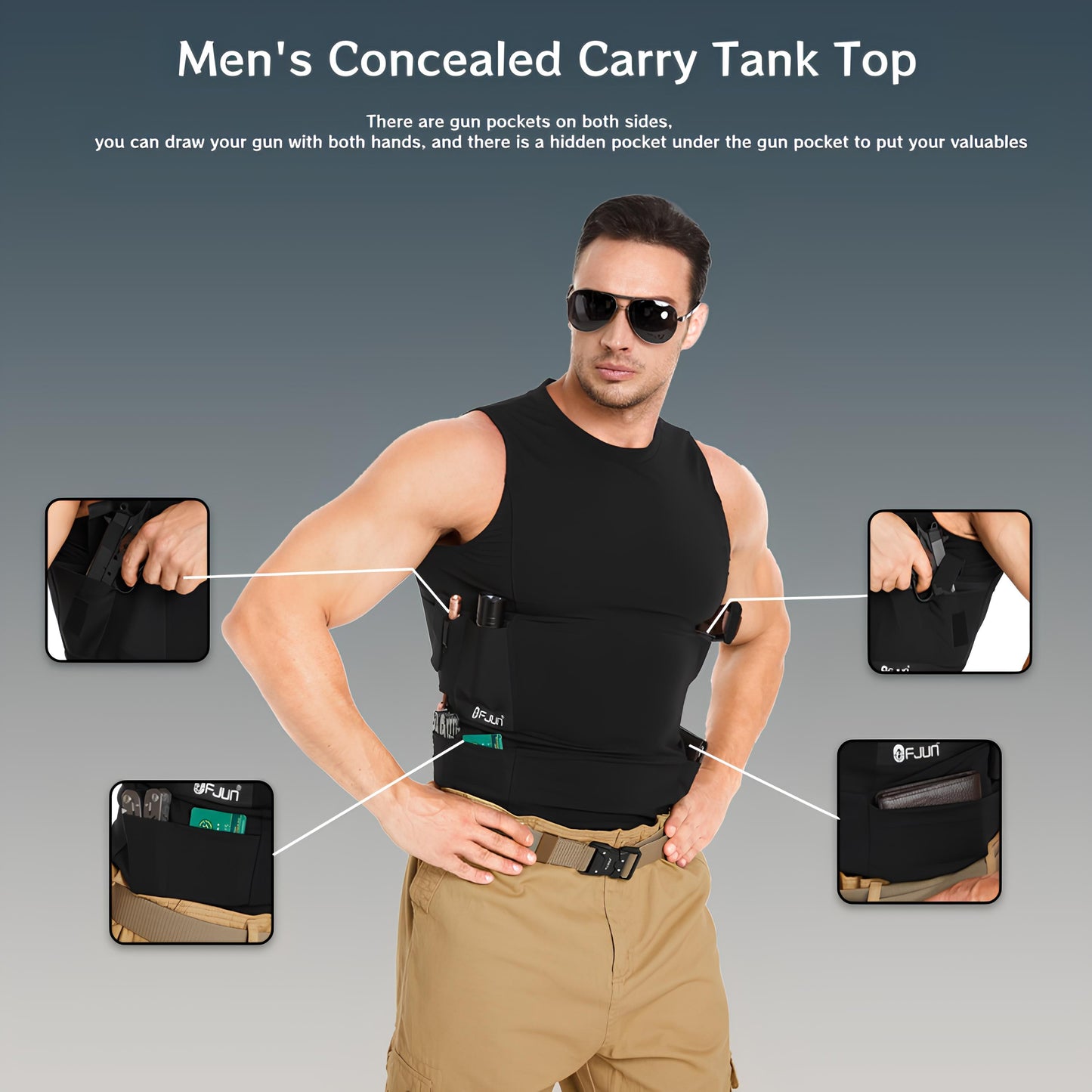 “Round-Neck Tactical Vest with Integrated Holster”