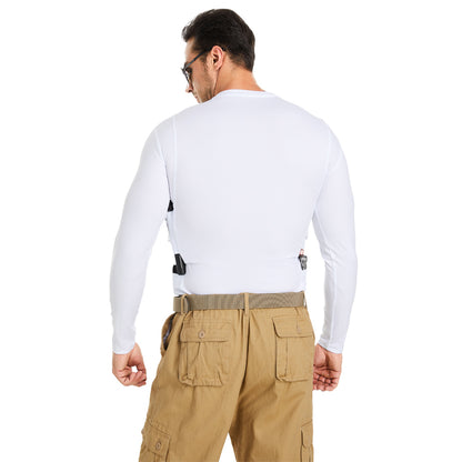 “Tactical Crew Neck Tee with Integrated Holster”