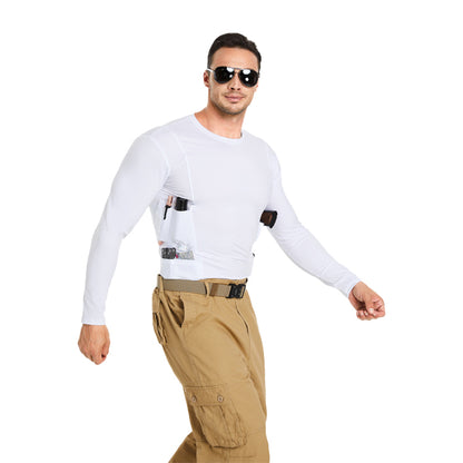 “Tactical Crew Neck Tee with Integrated Holster”