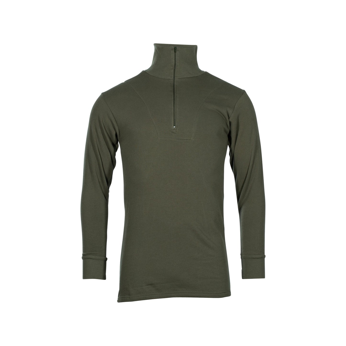 FJUN German Army Zip Polo Shirt Winter Version  green