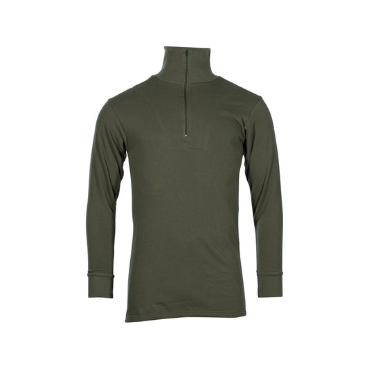FJUN German Army Zip Polo Shirt Winter Version  green