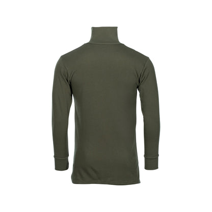 German Army Zip Polo Shirt Winter Version  green