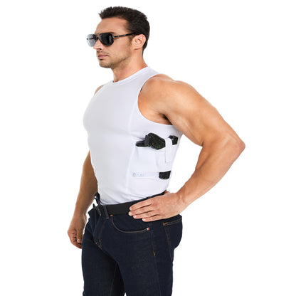 Round-Neck Tactical Vest with Integrated Gun Jacket