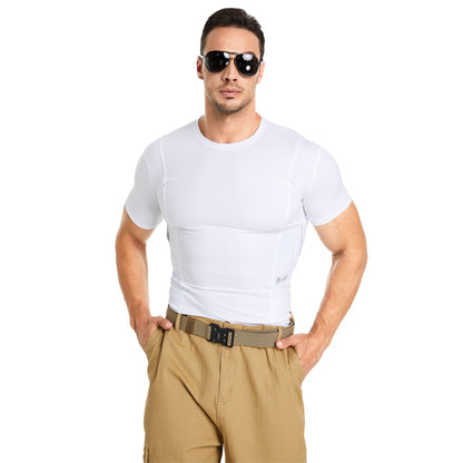 “Tactical Crew Neck T-Shirt with Built-In Holster”