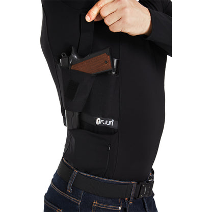 “Tactical Crew Neck Tee with Integrated Holster”