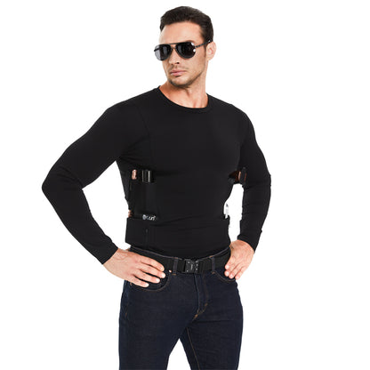 “Tactical Crew Neck Tee with Integrated Holster”