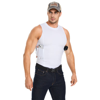 Round-Neck Tactical Vest with Integrated Gun Jacket