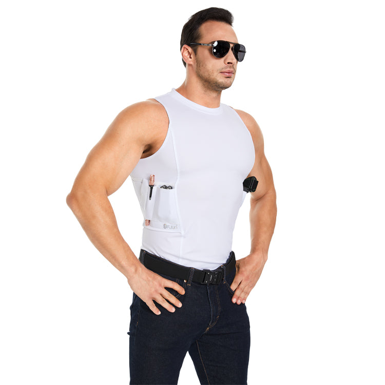 “Round-Neck Tactical Vest with Integrated Holster”