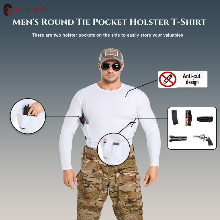 Men‘s Long Sleeve Concealed Carry Crew Neck Tee