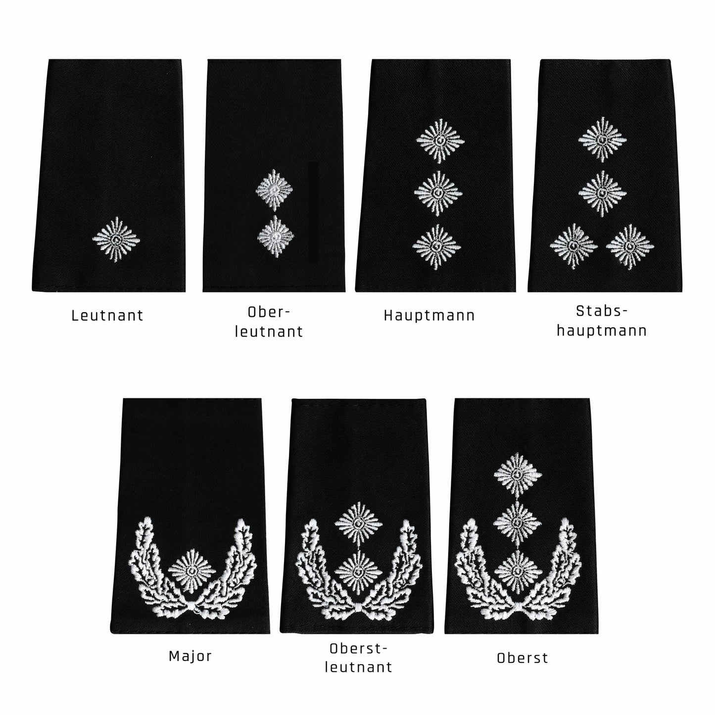 German Rank Insignia Cloth /white