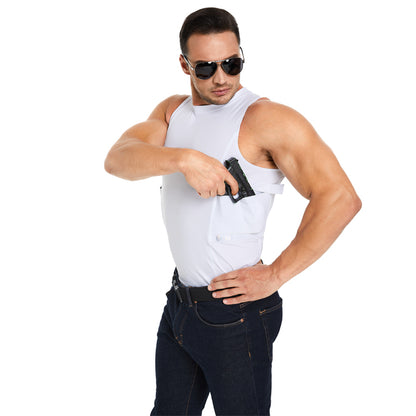 Round-Neck Tactical Vest with Integrated Gun Jacket