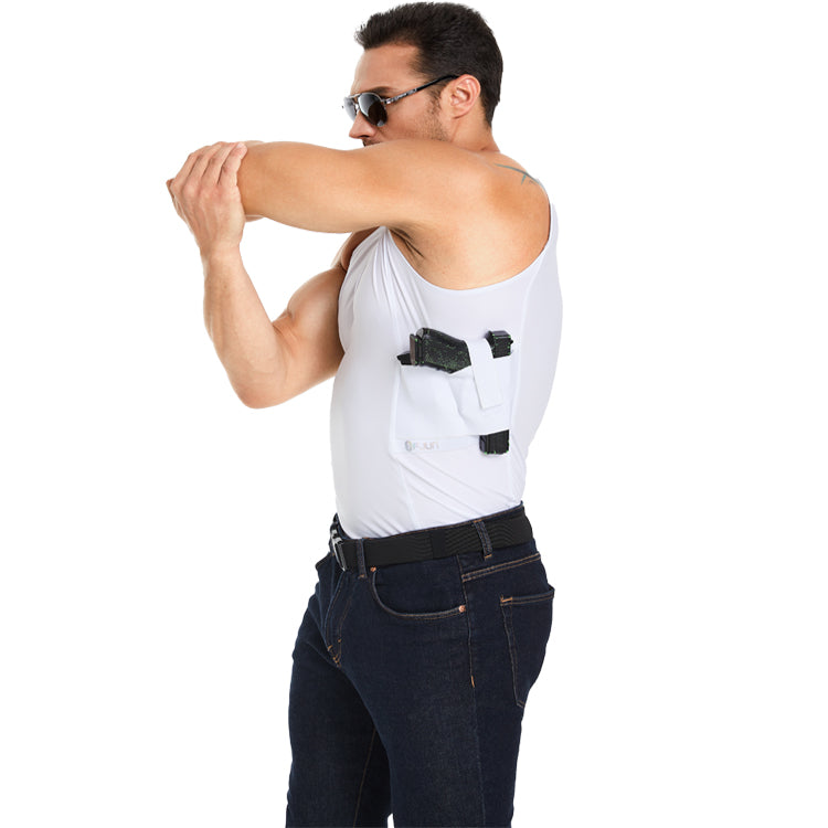 “Round-Neck Tactical Vest with Integrated Holster”