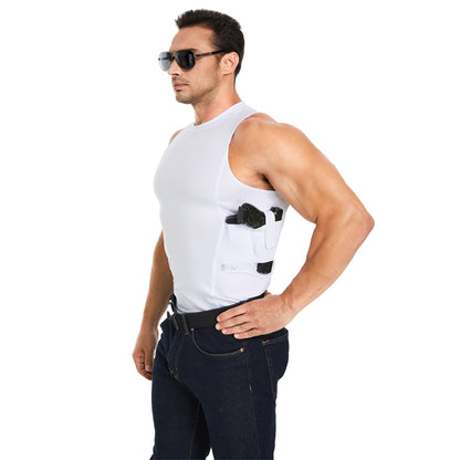 “Round-Neck Tactical Vest with Integrated Holster”