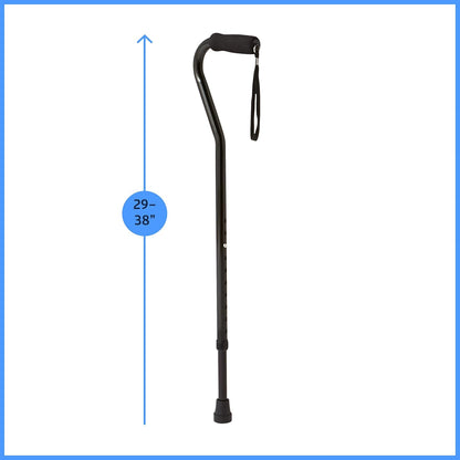 FJUN Aluminum Offset Cane for Seniors and Adults, Portable and Lightweight