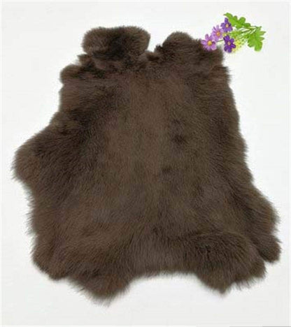 FJUN Natural Tanned Rabbit Fur Leather