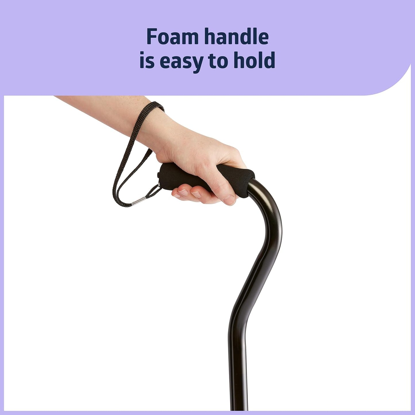 FJUN Aluminum Offset Cane for Seniors and Adults, Portable and Lightweight