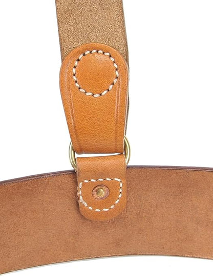 FJUN Belt with Shoulder Strap, Brown Leather, Fits 46" - 50"