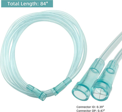 FJUN Adult Face Oxygen Mask with 6.6 Inch Tube and Adjustable Elastic Strap