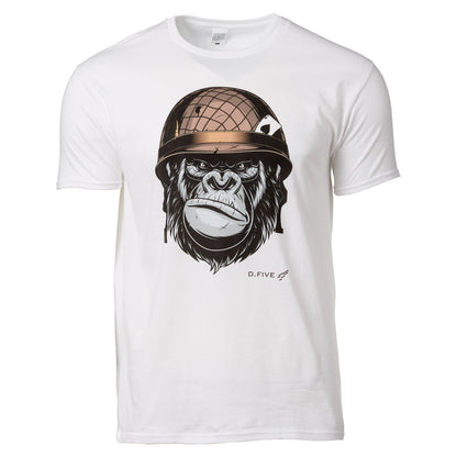 T-Shirt Chest Monkey Helmet white