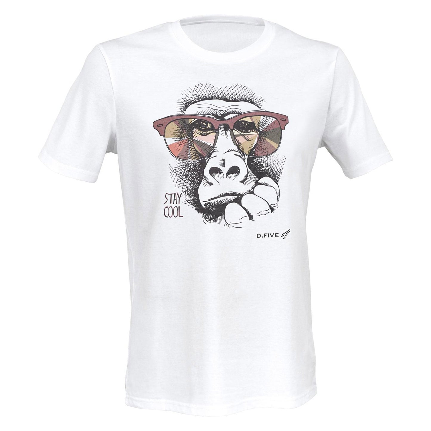 T-Shirt Monkey with Glasses heather grey