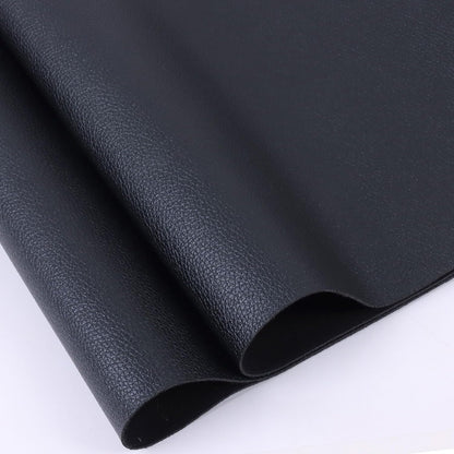 FJUN Solid Faux Leather 12" X 53" (30cm X 135cm) Black