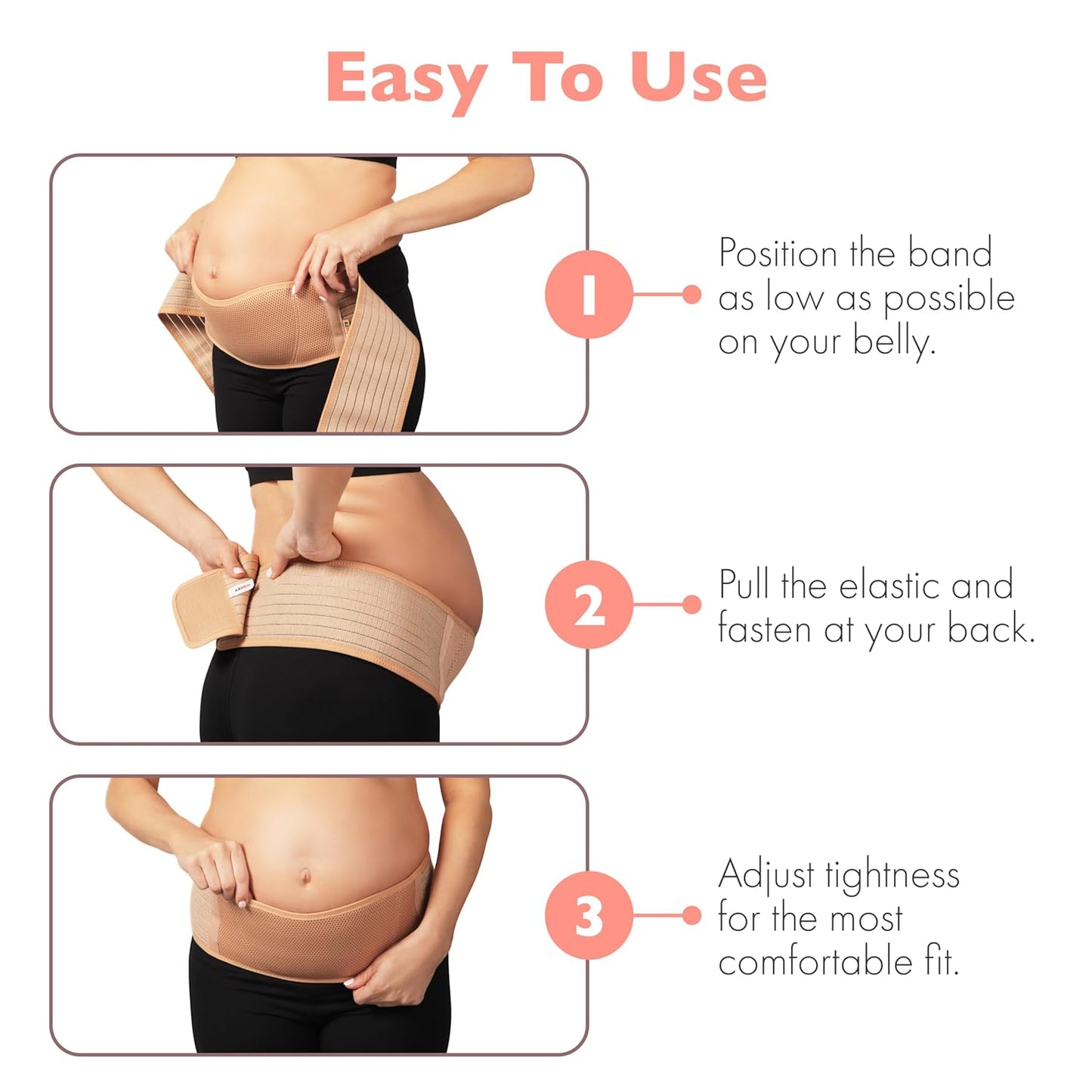 FJUN Medical Pregnancy Belly Belt - Pregnancy Belly Belt for Abdomen Pelvis Waist Back Support