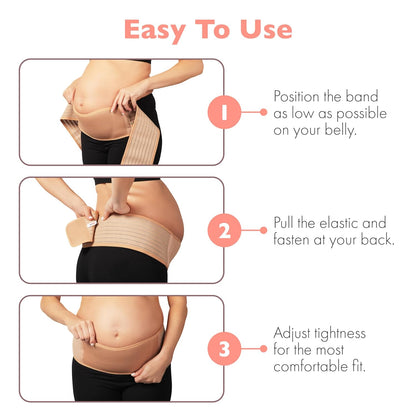 FJUN Medical Pregnancy Belly Belt - Pregnancy Belly Belt for Abdomen Pelvis Waist Back Support