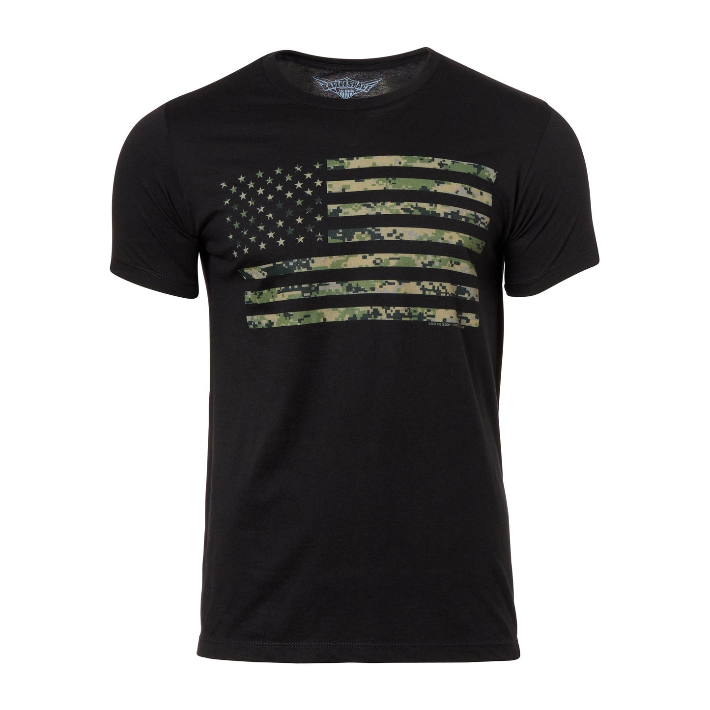 T-Shirt USMC Woodland Marpat Flag