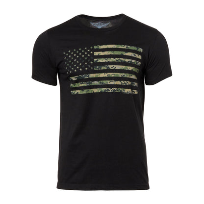 T-Shirt USMC Woodland Marpat Flag