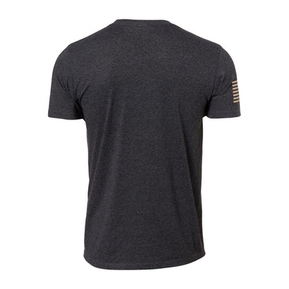 T-Shirt USMC Camo Text Heather Black