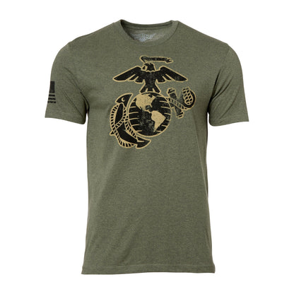 T-Shirt USMC EGA Distressed heather