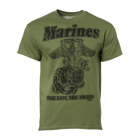 T-Shirt USMC Retro mil green