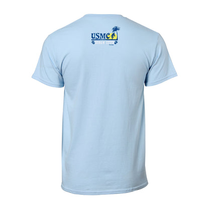 T-Shirt USMC Beach Party sky blue