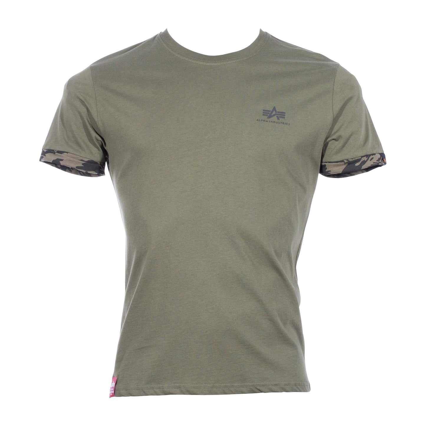 T-Shirt Roll-Up Sleeve brushstroke green