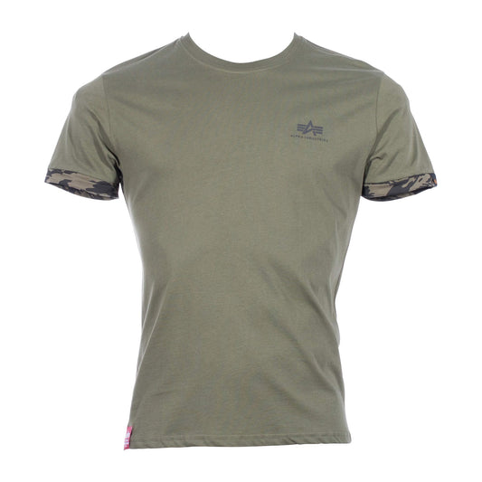 T-Shirt Roll-Up Sleeve brushstroke green