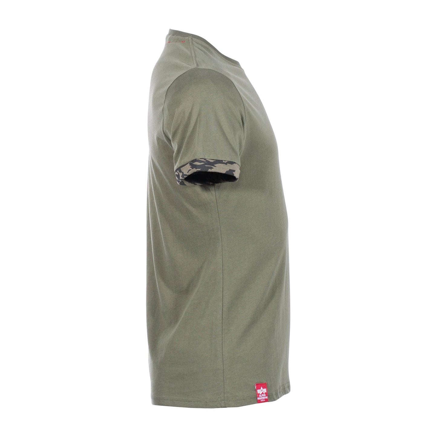 T-Shirt Roll-Up Sleeve brushstroke green