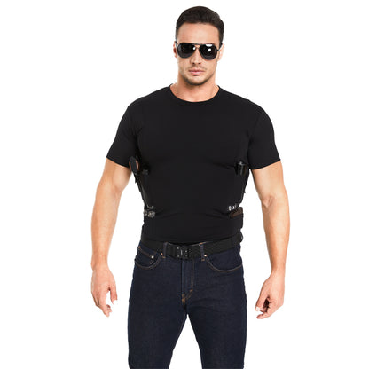 “Tactical Crew Neck T-Shirt with Built-In Holster”