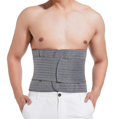 FJUN Men's Abdominal Brace - Support and Core Stability, Adjustable Compression Wrap