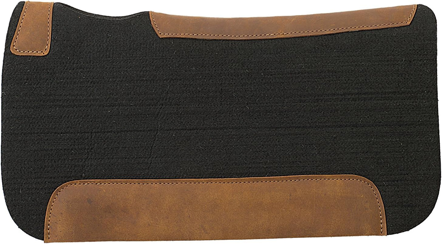 FJUN Western Saddle Pad, Comfort and Protection, Black/Natural