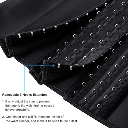 FJUN Waist Shaper Waist Trainer with Steel Bone Extender