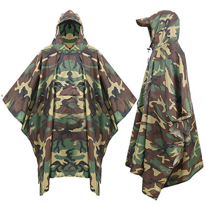 Camouflage cape raincoat